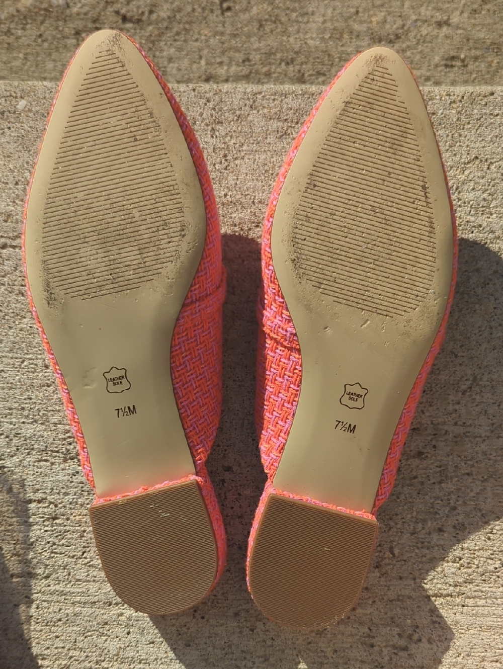 Talbot's Edison pink/orange mules - size 7.5 - Picture 6 of 6
